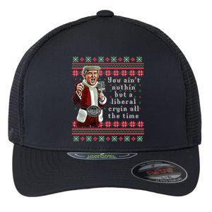 Jingle Joe Biden Xmas Carol Trump Ugly Christmas Sweater Gift Flexfit Unipanel Trucker Cap