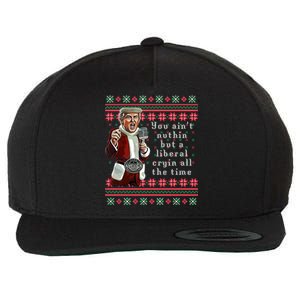 Jingle Joe Biden Xmas Carol Trump Ugly Christmas Sweater Gift Wool Snapback Cap