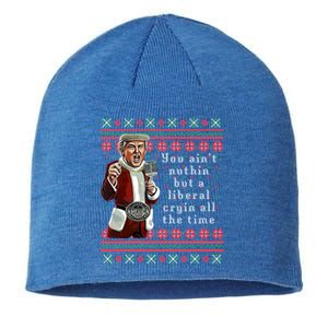 Jingle Joe Biden Xmas Carol Trump Ugly Christmas Sweater Gift Sustainable Beanie