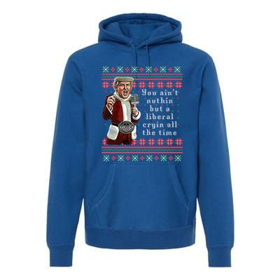 Jingle Joe Biden Xmas Carol Trump Ugly Christmas Sweater Gift Premium Hoodie