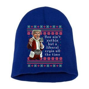 Jingle Joe Biden Xmas Carol Trump Ugly Christmas Sweater Gift Short Acrylic Beanie