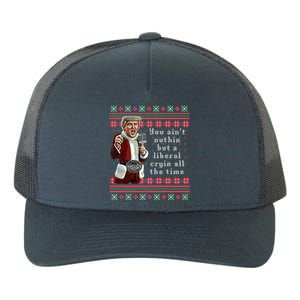 Jingle Joe Biden Xmas Carol Trump Ugly Christmas Sweater Gift Yupoong Adult 5-Panel Trucker Hat