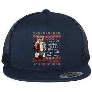 Jingle Joe Biden Xmas Carol Trump Ugly Christmas Sweater Gift Flat Bill Trucker Hat