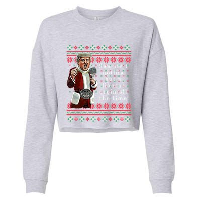 Jingle Joe Biden Xmas Carol Trump Ugly Christmas Sweater Gift Cropped Pullover Crew