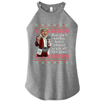 Jingle Joe Biden Xmas Carol Trump Ugly Christmas Sweater Gift Women’s Perfect Tri Rocker Tank