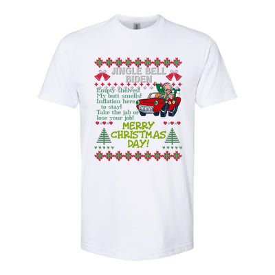 Jingle Joe Biden Xmas Carol Trump Ugly Christmas Sweater Gift Softstyle® CVC T-Shirt