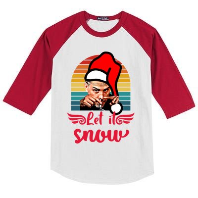 Jingle Joe Biden Xmas Carol Trump Ugly Christmas Sweater Gift Kids Colorblock Raglan Jersey