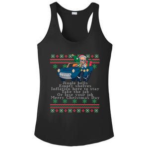 Jingle Joe Biden Funny Santa Trump Ugly Christmas Sweater Ladies PosiCharge Competitor Racerback Tank