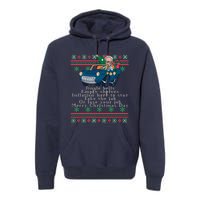 Jingle Joe Biden Funny Santa Trump Ugly Christmas Sweater Premium Hoodie