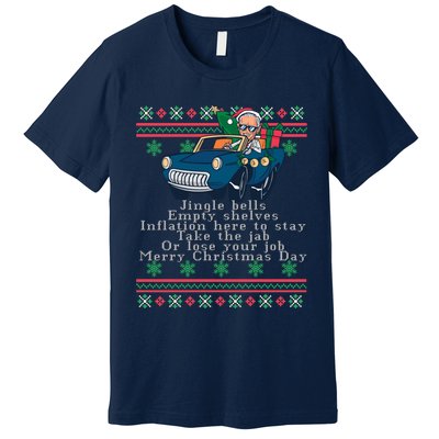 Jingle Joe Biden Funny Santa Trump Ugly Christmas Sweater Premium T-Shirt