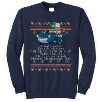 Jingle Joe Biden Funny Santa Trump Ugly Christmas Sweater Tall Sweatshirt