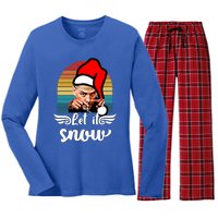 Jingle Joe Biden Xmas Carol Trump Ugly Christmas Sweater Gift Women's Long Sleeve Flannel Pajama Set 