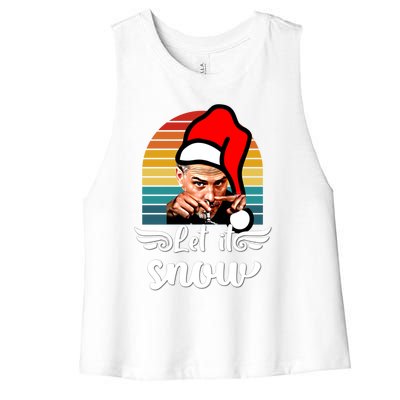 Jingle Joe Biden Xmas Carol Trump Ugly Christmas Sweater Gift Women's Racerback Cropped Tank