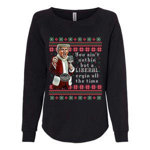 Jingle Joe Biden Xmas Carol Trump Ugly Christmas Sweater Gift Womens California Wash Sweatshirt