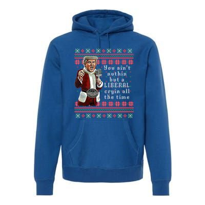 Jingle Joe Biden Xmas Carol Trump Ugly Christmas Sweater Gift Premium Hoodie