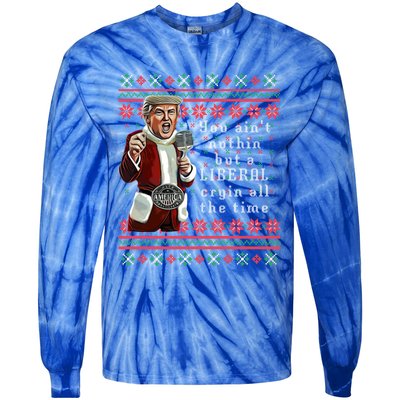 Jingle Joe Biden Xmas Carol Trump Ugly Christmas Sweater Gift Tie-Dye Long Sleeve Shirt