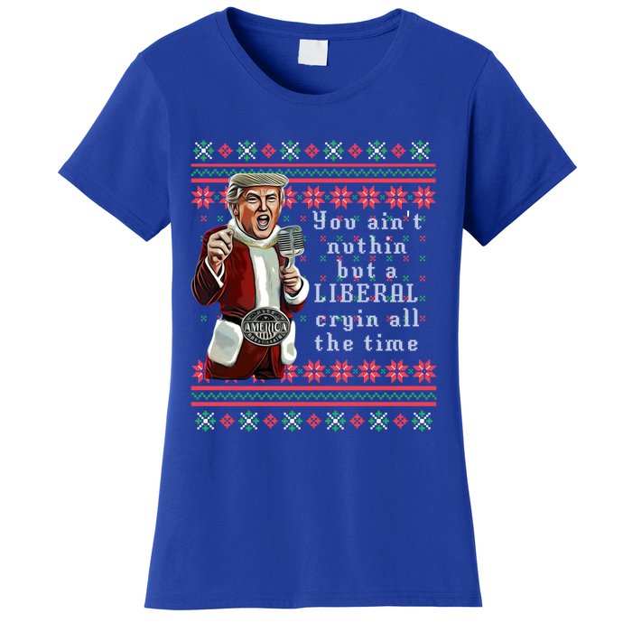 Jingle Joe Biden Xmas Carol Trump Ugly Christmas Sweater Gift Women's T-Shirt