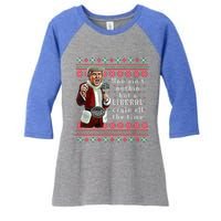 Jingle Joe Biden Xmas Carol Trump Ugly Christmas Sweater Gift Women's Tri-Blend 3/4-Sleeve Raglan Shirt