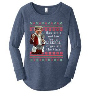 Jingle Joe Biden Xmas Carol Trump Ugly Christmas Sweater Gift Women's Perfect Tri Tunic Long Sleeve Shirt