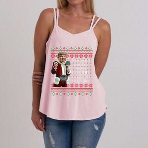 Jingle Joe Biden Xmas Carol Trump Ugly Christmas Sweater Gift Women's Strappy Tank