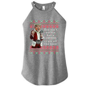 Jingle Joe Biden Xmas Carol Trump Ugly Christmas Sweater Gift Women's Perfect Tri Rocker Tank