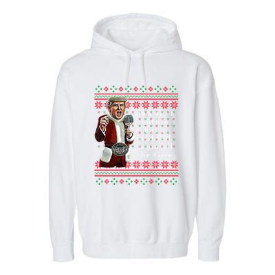 Jingle Joe Biden Xmas Carol Trump Ugly Christmas Sweater Gift Garment-Dyed Fleece Hoodie