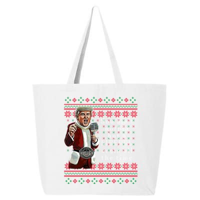 Jingle Joe Biden Xmas Carol Trump Ugly Christmas Sweater Gift 25L Jumbo Tote