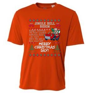 Jingle Joe Biden Xmas Carol Trump Ugly Christmas Sweater Meaningful Gift Cooling Performance Crew T-Shirt