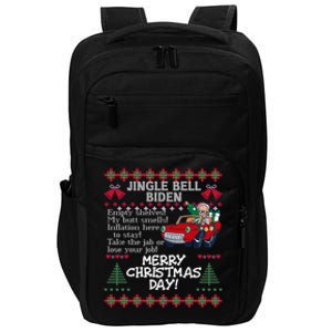 Jingle Joe Biden Xmas Carol Trump Ugly Christmas Sweater Meaningful Gift Impact Tech Backpack