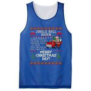 Jingle Joe Biden Xmas Carol Trump Ugly Christmas Sweater Meaningful Gift Mesh Reversible Basketball Jersey Tank