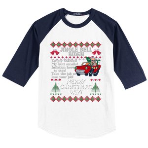 Jingle Joe Biden Xmas Carol Trump Ugly Christmas Sweater Meaningful Gift Baseball Sleeve Shirt