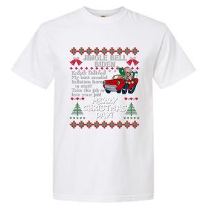 Jingle Joe Biden Xmas Carol Trump Ugly Christmas Sweater Meaningful Gift Garment-Dyed Heavyweight T-Shirt