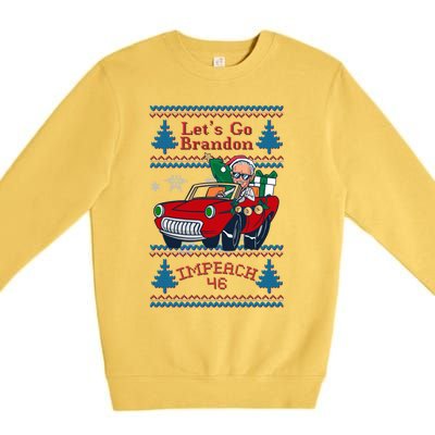 Jingle Joe Biden Xmas Carol Trump Ugly Christmas Sweater Gift Premium Crewneck Sweatshirt