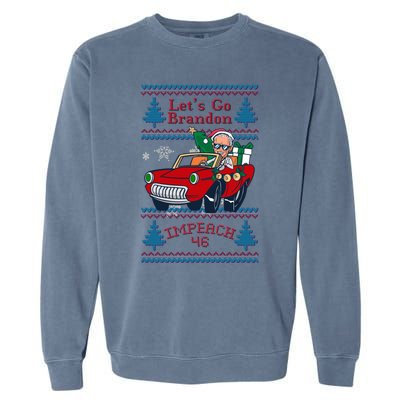 Jingle Joe Biden Xmas Carol Trump Ugly Christmas Sweater Gift Garment-Dyed Sweatshirt