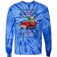 Jingle Joe Biden Xmas Carol Trump Ugly Christmas Sweater Gift Tie-Dye Long Sleeve Shirt