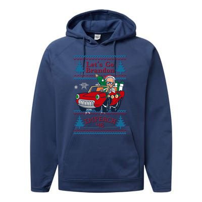 Jingle Joe Biden Xmas Carol Trump Ugly Christmas Sweater Gift Performance Fleece Hoodie