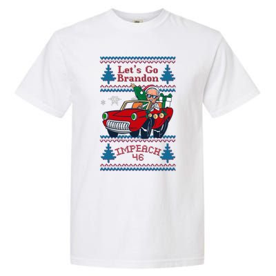 Jingle Joe Biden Xmas Carol Trump Ugly Christmas Sweater Gift Garment-Dyed Heavyweight T-Shirt