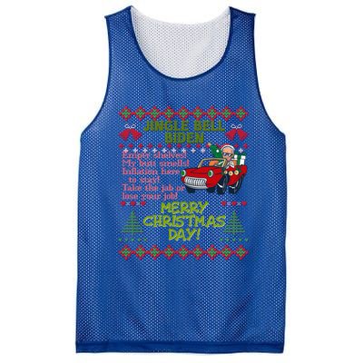 Jingle Joe Biden Xmas Carol Trump Ugly Christmas Sweater Gift Mesh Reversible Basketball Jersey Tank