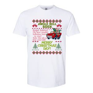 Jingle Joe Biden Xmas Carol Trump Ugly Christmas Sweater Gift Softstyle CVC T-Shirt