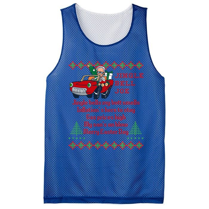 Jingle Joe Biden Xmas Carol Trump Ugly Christmas Sweater Cute Gift Mesh Reversible Basketball Jersey Tank