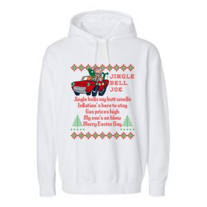 Jingle Joe Biden Xmas Carol Trump Ugly Christmas Sweater Cute Gift Garment-Dyed Fleece Hoodie