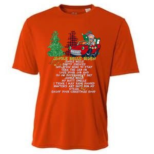 Jingle Joe Biden Xmas Carol Trump Ugly Christmas Sweater Funny Gift Cooling Performance Crew T-Shirt