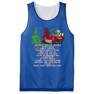 Jingle Joe Biden Xmas Carol Trump Ugly Christmas Sweater Funny Gift Mesh Reversible Basketball Jersey Tank