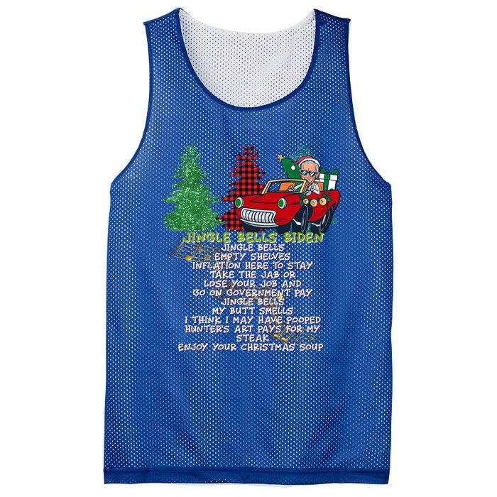 Jingle Joe Biden Xmas Carol Trump Ugly Christmas Sweater Funny Gift Mesh Reversible Basketball Jersey Tank