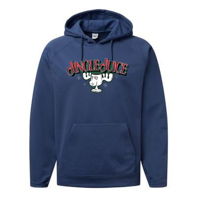 Jingle Juice Christmas Holiday Season Reindeer Performance Fleece Hoodie