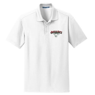 Jingle Juice Christmas Holiday Season Reindeer Dry Zone Grid Polo