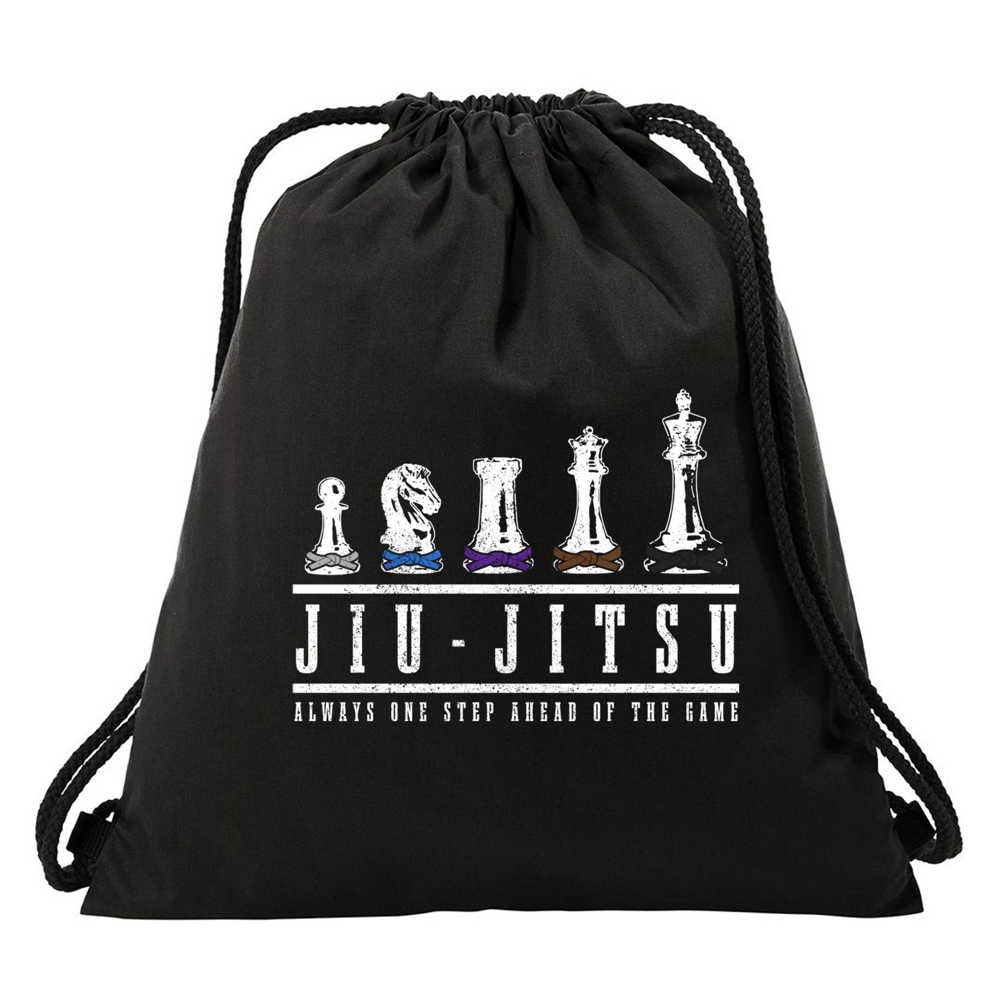 Jiu Jitsu Chess Black Belt Mma Mixed Martial Arts Gift Drawstring Bag