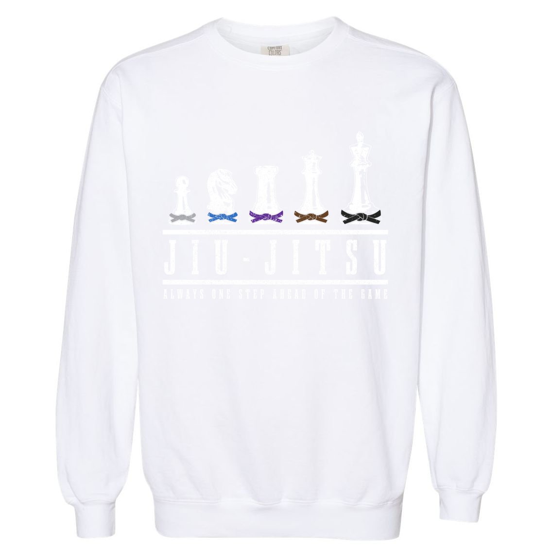 Jiu Jitsu Chess Black Belt Mma Mixed Martial Arts Gift Garment-Dyed Sweatshirt