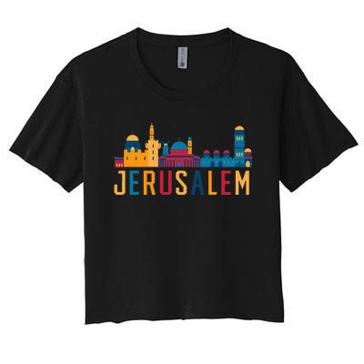 Jerusalem Jewish Country Israelite Israel Women's Crop Top Tee