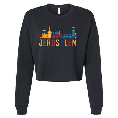 Jerusalem Jewish Country Israelite Israel Cropped Pullover Crew